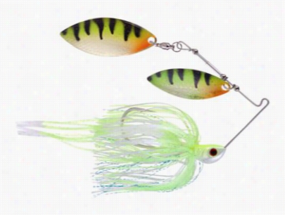 Stanley Vibrashaft Painted Bladee Spinnerbait - 3/8 Oz. - Chartreuse/white/bkue