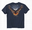 NRA Gun Eagle Wing T-Shirt for Men - Blue Dusk - L