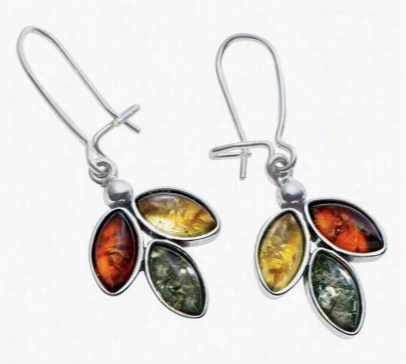 Vessel Tri-color Leaf Earrings