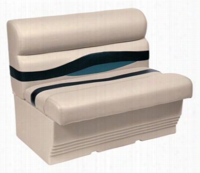 Wise Premier Series Pontoon Furhiture - 45" Bennch - Model Bm11001 - Pllatinum/navy/coblat