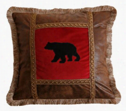 Adirondack Beddig Collection Applique Bear Pillow