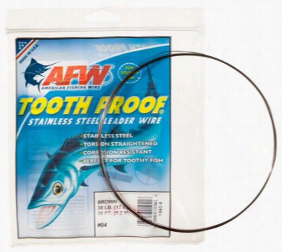 American Fishing Wire Tooth Proof Stainless Steel Leader Wire - 27 Lb. Test