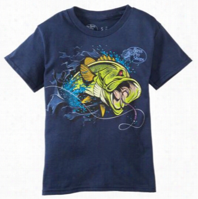 Bass Rip T-shirt For Boys - Navy- Xs