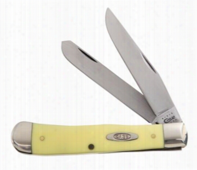 Case Yellow Handls Trapper Pocket Knife