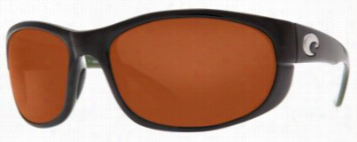 Costa Howler 580p C-mates Readers Poarized Reading Sunglasses - Shiny Bllack/copper - 2.00