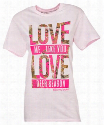 Deer Season T-shirt Fo R Ladies - Light Pink - S