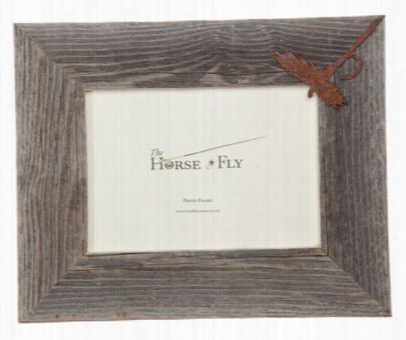 Fly Fissh 1-image Barnwood Picture Frame - Landscape Or Portrait - 4'x6' Landscape