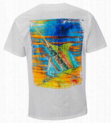 Guy Harvey Blue Panama T-shirt For Men - White - Xl