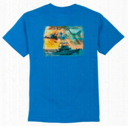 Guy Harvey Crhisin' T-shirt For Boys - Turquoise - Xs
