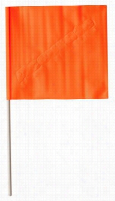 H.o. Sports Skier Down Flag Wit Hsuction Cup - Orange