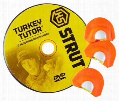 Hunter's Specialties H.s. Strut Tone Trough Turkey Tutor Diaphragm Tuurkey Call Set - Orange