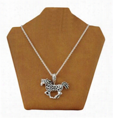 Kabanna Jewelry Filigree  Horse Necklace - 18' Chain