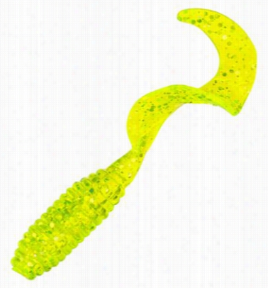 Kalin's Hologram Salty  Lunker Grubs 3" - Chartreuse Hholograam