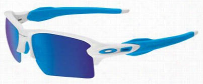 Oakley Flak 2.0 Xl Sunglassses - Matte Wite/sapphire Mirror