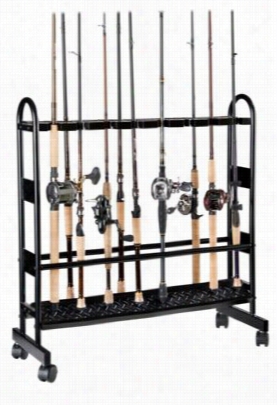 Organzied Fishing Pertaining  Metal Rolling Rod Rack