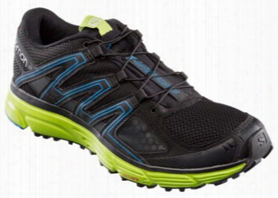 Salomon X-mision 3 Running Shoes For Men - Black/granny Inexperienced/bright Blue - 10 M