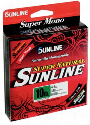 Sunline Super Natuarl Nylon Monofilament Fishing Line - Clear - 10 Lb.