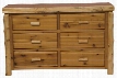 Fireside Lodge Furniture Cedar Log Premium 6 Drawer Dresser - Cedar