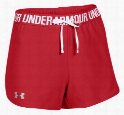 Unnder Armour Play Up Shorts For Ladies - Red - Xl