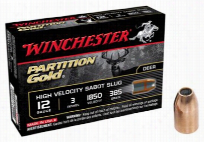 Winchester Supreme Partition Gold Sabot Slug Shotshells - 12 Gauge - .275