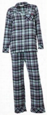 Woolrich First Light Flannel Pajama Set For Ladies - Roya L Purple - S