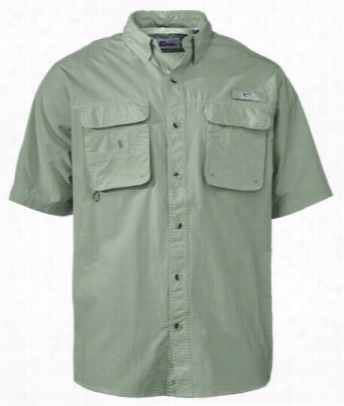 World Wide Spoftsman Nylon Angler Shirts For Men - Short-sleeve - Seagrass - S