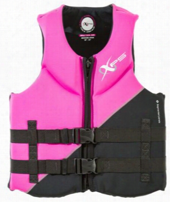 Xps Dual-sized Neorene Life Jacket - Pink/blac K- M/l