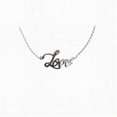 Amanda Blu L Ove Stainless Steel Word Neckpace