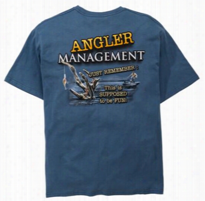 Angler Management Tt-shirt For Men - Short Sleeve - Denim - L