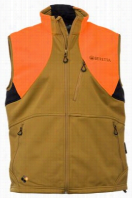 Beretta Soft-shlel Fleece Vest For Men - Tan/blaze - L