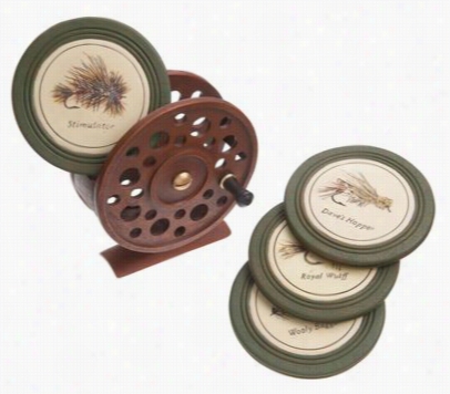 Big Sky Carvers Fly Reel Coaster Set