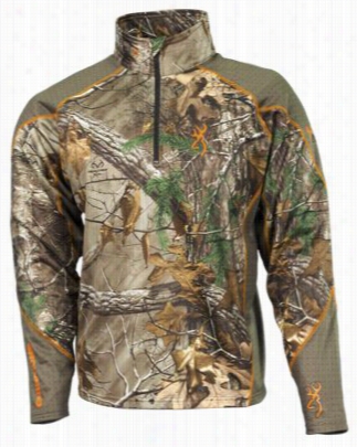 Browwning Hell' Canton Midweight Base Layer 1/4 -zip Too For Men - Realtree Xtra - S