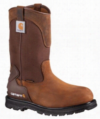 Car Hartt Core 11' Waterproo Fsteel Toe Wellington Work Boots Flr Men - Bison/brown - 8m