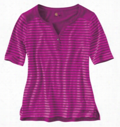 Carhartt Dorena Henley Forr Ladies - Magenta Heeather -  L