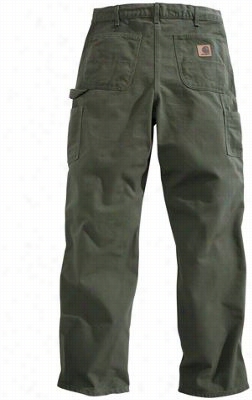 Carhartt Washed Duck Work Pants For Men - Moss - 44x34