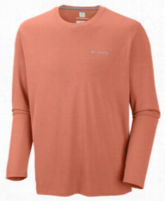 Columbia Pfg Zero Rulesl Ong Sleeve Shirt For Men - Bright Peach - L
