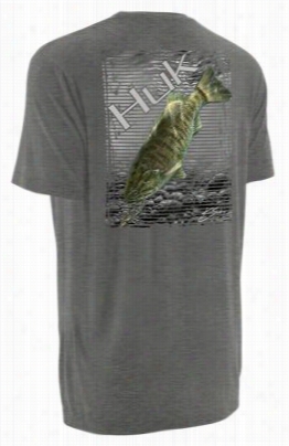 Huk K. Scott Small Mouth T-shirt For Men - True Grey  Heather - L