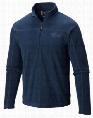 Mountain Hardwear Microchill Lite  1/ 2-zip Shirt For Men - Hardwear Navy - L