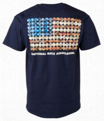 Nra Shitgun Flag T-shirt For Men - Nav Y - M