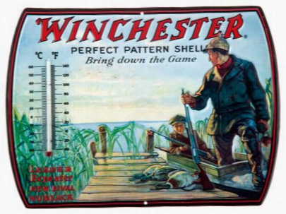 Open Road Brands Winchester Thermometer Tin Sign