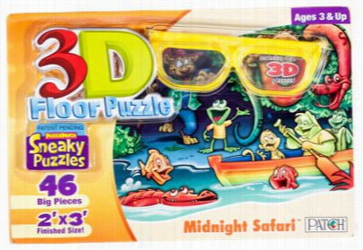 Pagch Products Sneaky Puzzles Midnight Safari 3d Floor Puzzle