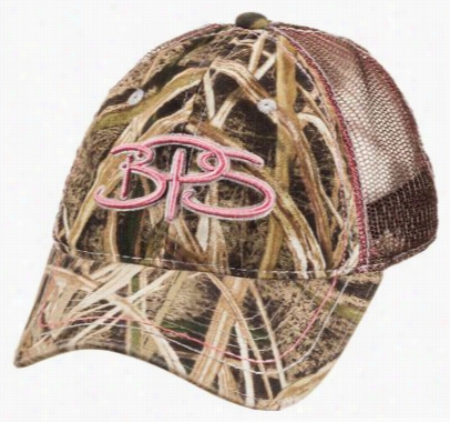 Pink Meshback Cap For Ladies - Mossy Oaj Shadow  Grass Blades