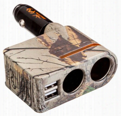 Realtree Rotating Dual 12v And Usb Charger