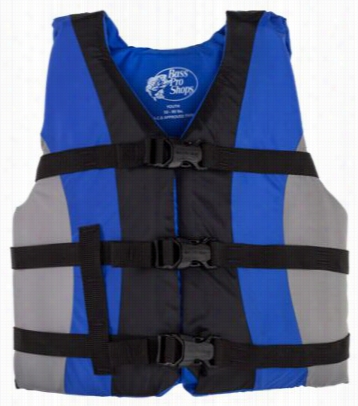 Recreational Life Jacket For Youth - Blue/black