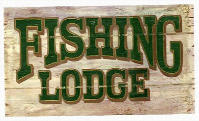 Red Horse Fishing Lodge Vintage S Ign - 9' X 22'