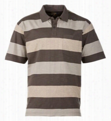 Redhead Slub Jersey Stripe Polo For Me - Gray - L