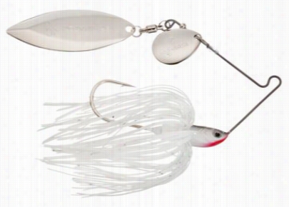 Terminator T-1 Ser1e Titanium Soinnerbait - Tandem - 3/8 Oz. -  Bright Whte Shad