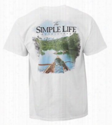 The Simple Life Outfitters Canoe -shirt For Men - Short Sleeve - White - S