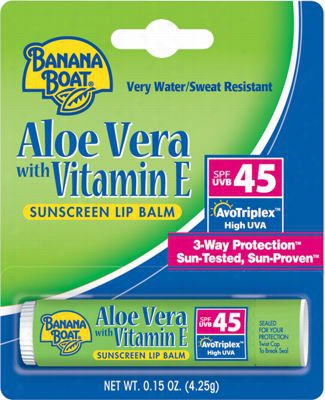 Bnana Boat Aloe Vera  With Vitami N E Sunscreen Lip Balm