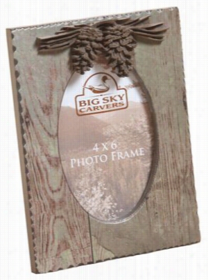 Big Weather Carvers 4" X 6" Pinecone Frame